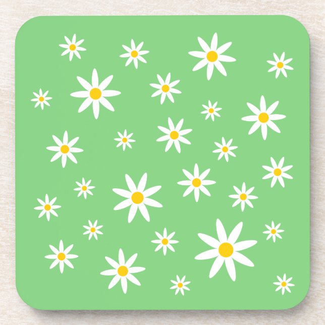 Green Daisy Coasters (Front)