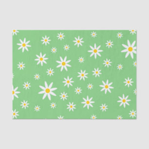 Green Daisy Tissue Paper