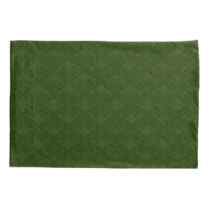 Green Damask Bows Reversible Pillowcase