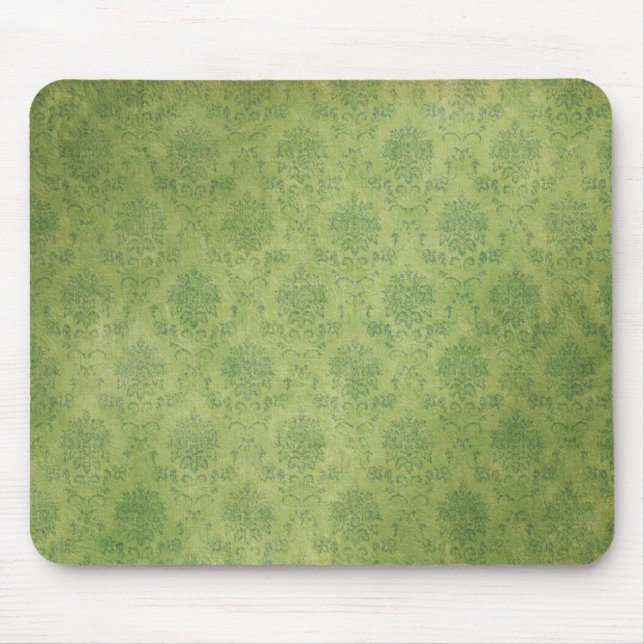 Green Damask Mousepad (Front)