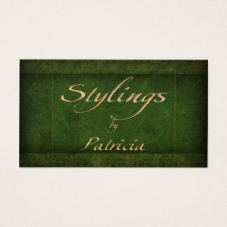 Green Damask Personal Card