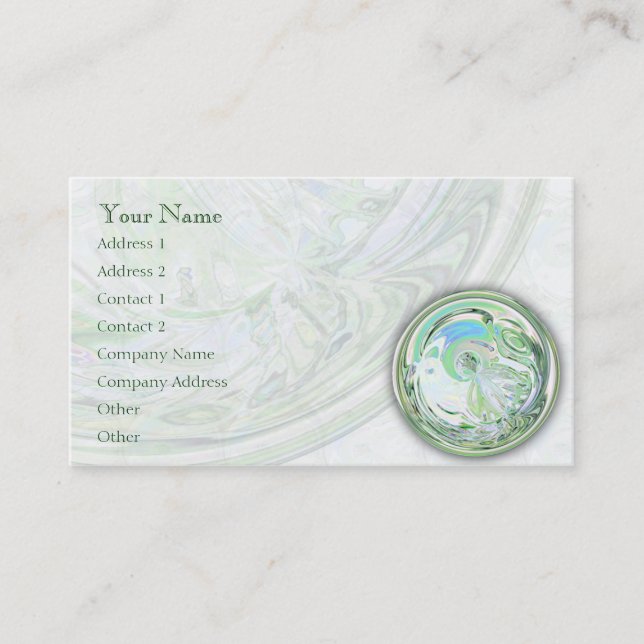 Green Dance Mandala - Business Card (Front)