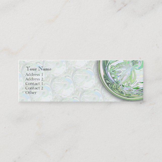 Green Dance Skinny Business Card (Front)