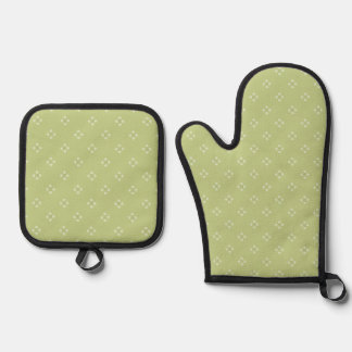 Green Dandalions Crosses Oven Mitt & Pot Holder Set