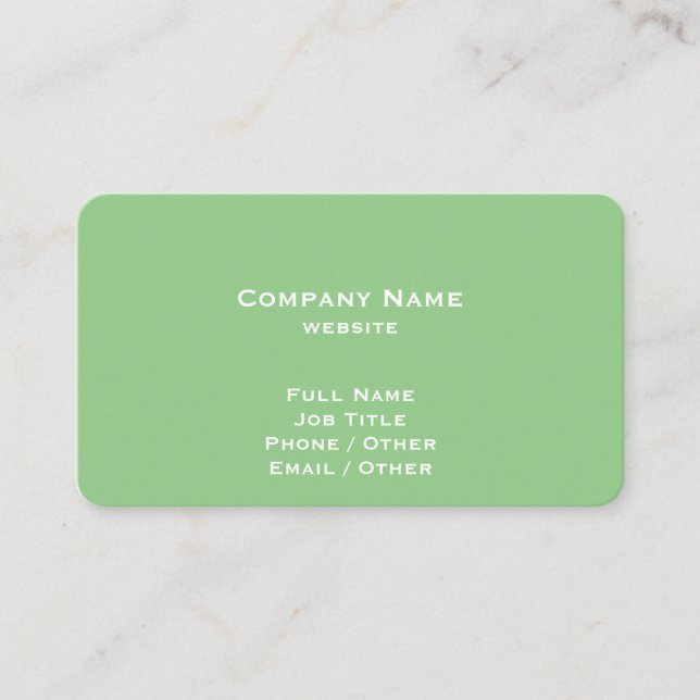 Green Dandelion Business Card (Front)
