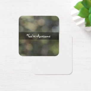 Green Dappled Light Bokeh Photo Message Cards