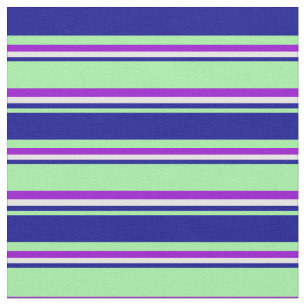 Green, Dark Blue, White, and Dark Violet Colored Fabric