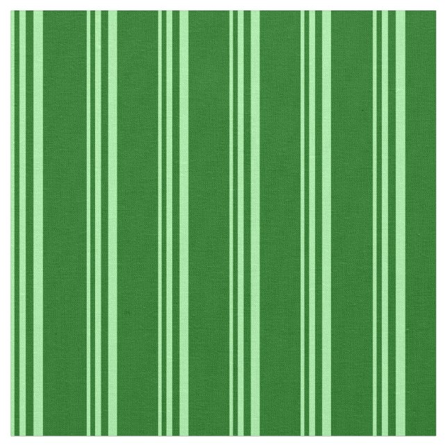 Green & Dark Green Coloured Stripes Pattern Fabric (Close Up)