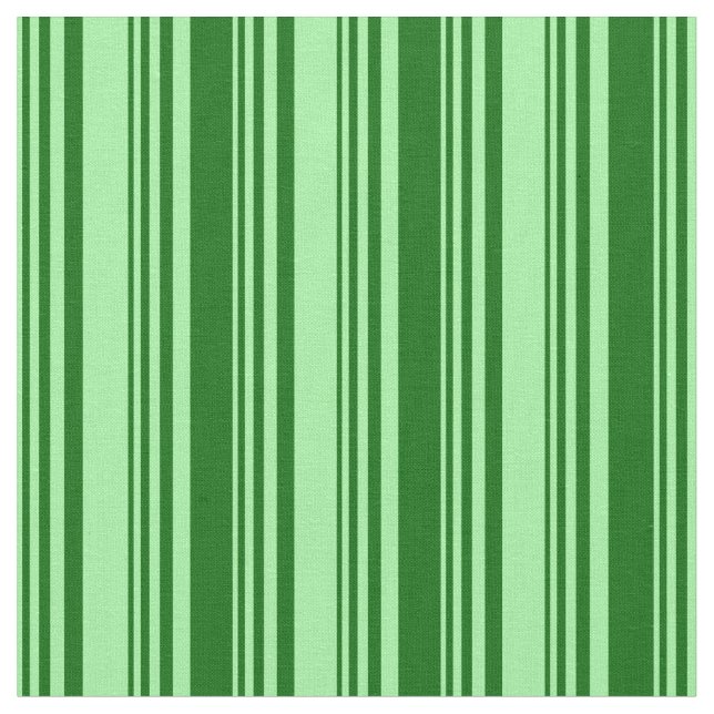 Green & Dark Green Lines/Stripes Pattern Fabric (Close Up)