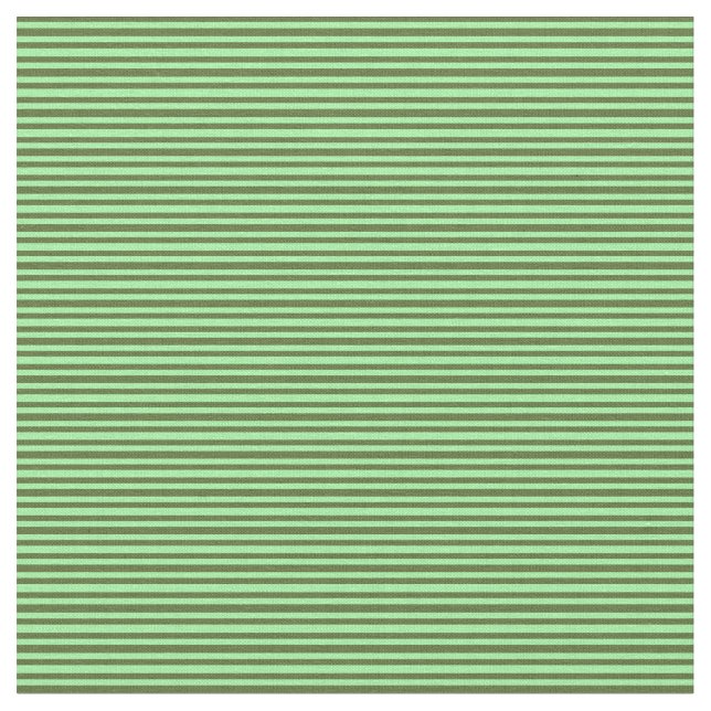 Green & Dark Olive Green Coloured Stripes Fabric (Close Up)