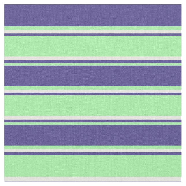 Green, Dark Slate Blue, and Mint Cream Coloured Fabric (Close Up)