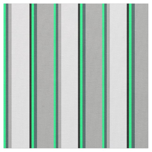 Green, Dark Slate Grey, Dark Grey, Lavender, Black Fabric (Close Up)