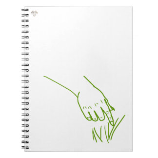 Green Daryl Goblin Hand Touch Grass Notebook