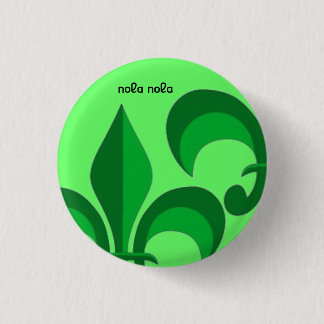 Green De Lis 3 Cm Round Badge