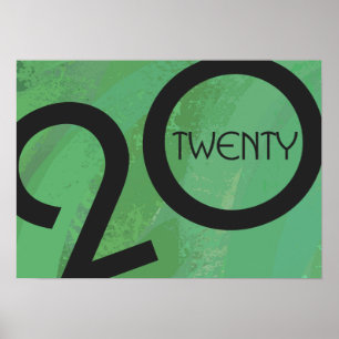 Green Decade Birthdday Poster