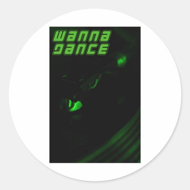 Green Decks Wanna Dance Text Vertical Sticker  (Front)