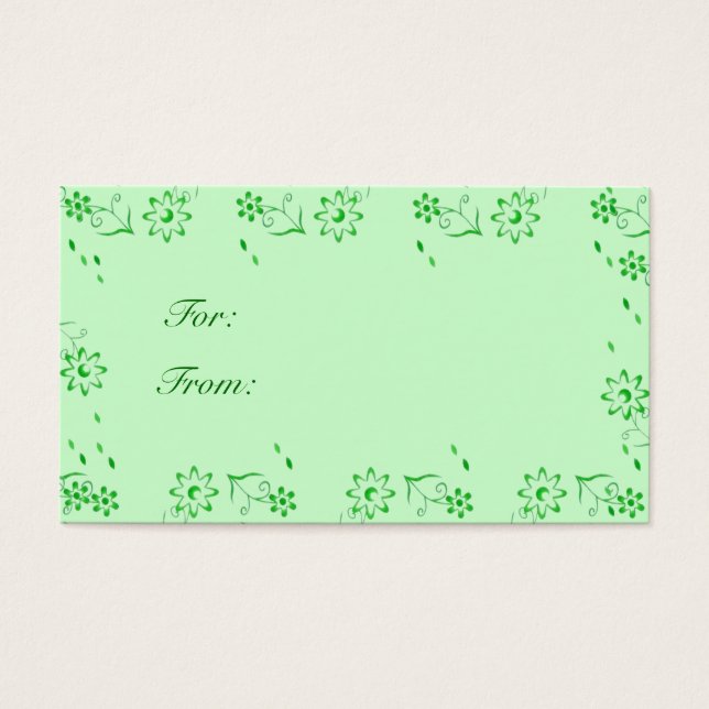 Green Deco Gift Tag (Front)