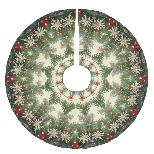 Green Decorative Tree Skirt (Front)