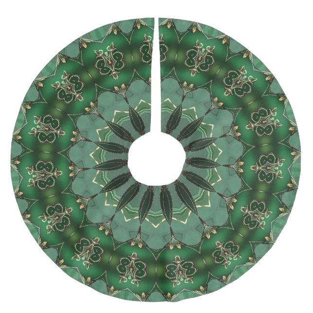 Green Decorative Tree Skirt (Front)