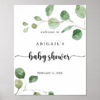 Green Delight Eucalyptus Baby Shower Welcome 