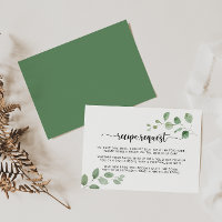 Green Delight Eucalyptus Wedding Recipe Request