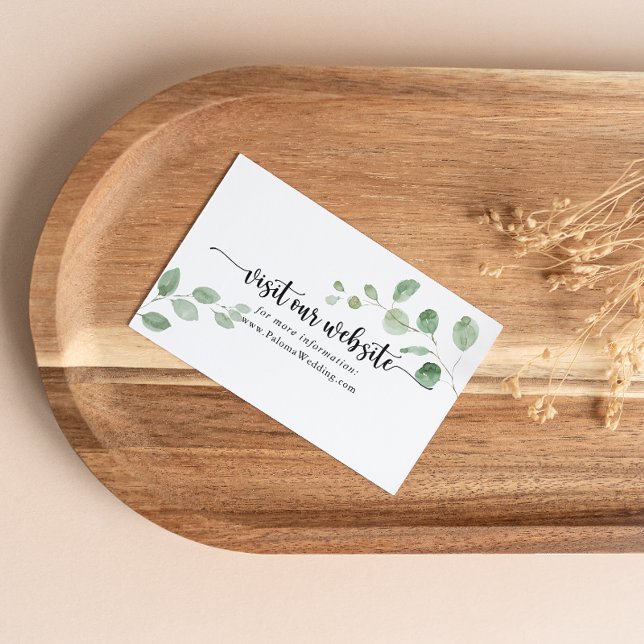 Green Delight Eucalyptus Wedding Website   Enclosure Card (Creator Uploaded)
