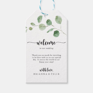 Green Delight Eucalyptus Wedding Welcome Gift Tags