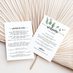 Green Delight Eucalyptus Wedding Welcome Letter