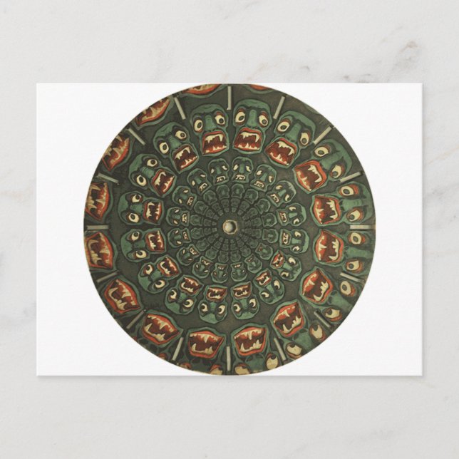 Green Demons Phenakistoscope Card Vintage (Front)