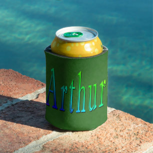 Green Denim "Arthur" Mens Names Can Cooler