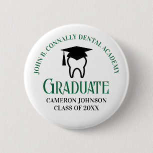 Green Dental Academy Custom Graduation 6 Cm Round Badge