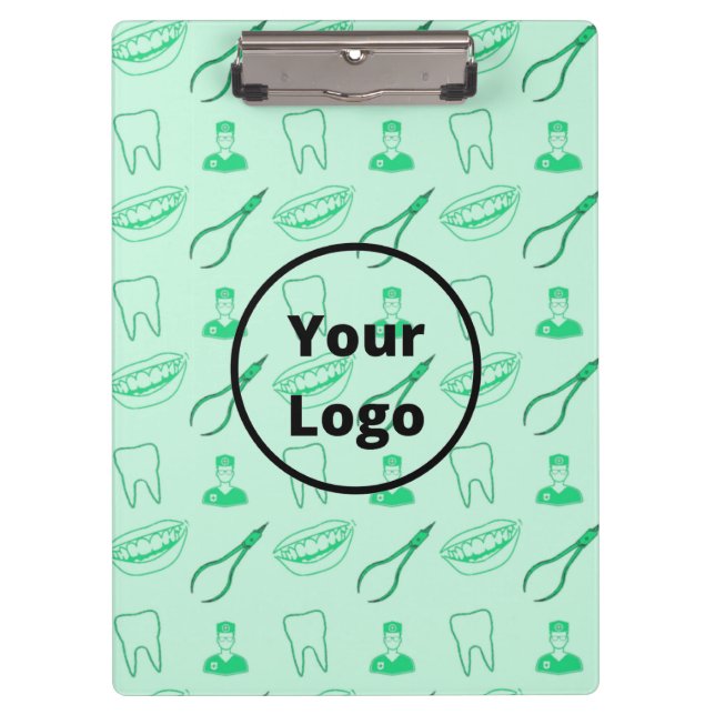 Green dentist pattern clipboard (Front)