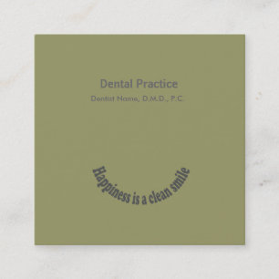 Green  Dentist Smile Text Appointment Card