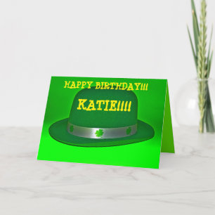 GREEN Derby Hat ST. Patricks Day Greeting Card