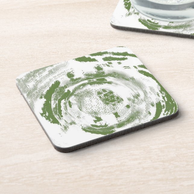 Green Design Coaster (Left Side)