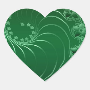 Green Design Party Destiny Celebration Heart Sticker