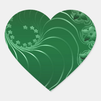 Green Design Party Destiny Celebration Heart Sticker