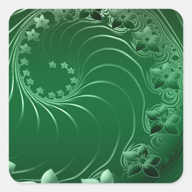 Green Design Party Destiny Celebration Square Sticker (Front)