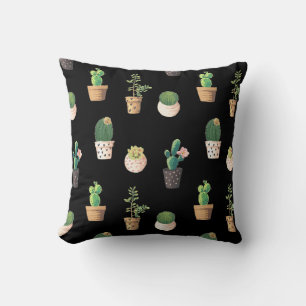 Green Dessrt Succulent Cactus in Pots Cushion