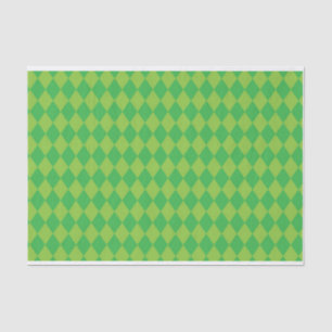 GREEN DIAMOND MARDI GRAS PATTERN TISSUE PAPER