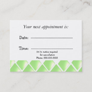 Green Diamond Medical Appointment Card