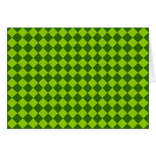 Green Diamond Pattern by STaylor Greeting Card
