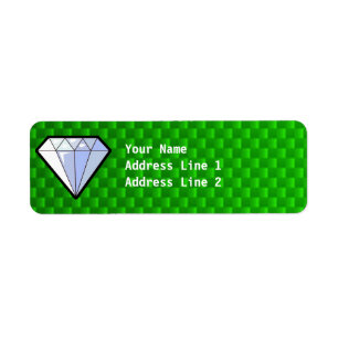 Green Diamond Return Address Label