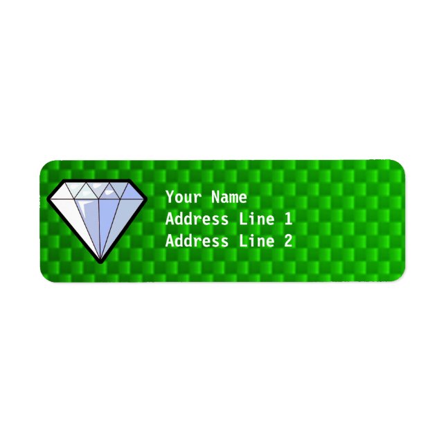 Green Diamond Return Address Label (Front)