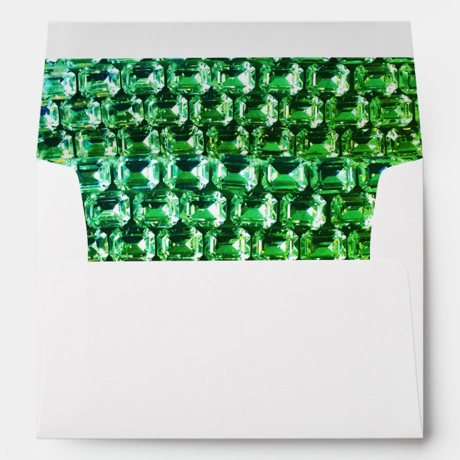Green diamonds, green gemstones envelope (Back (Bottom))