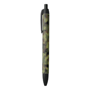 Green Digital Military Camo Black Ink Pen