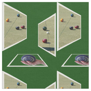 Green Dimensional Lawn Bowls Design, Fabric
