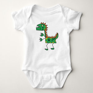 Green Dino Baby Jersey Bodysuit