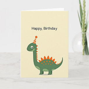Green Dino Celebration Card