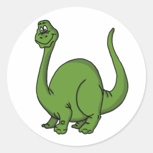 Green Dino Classic Round Sticker